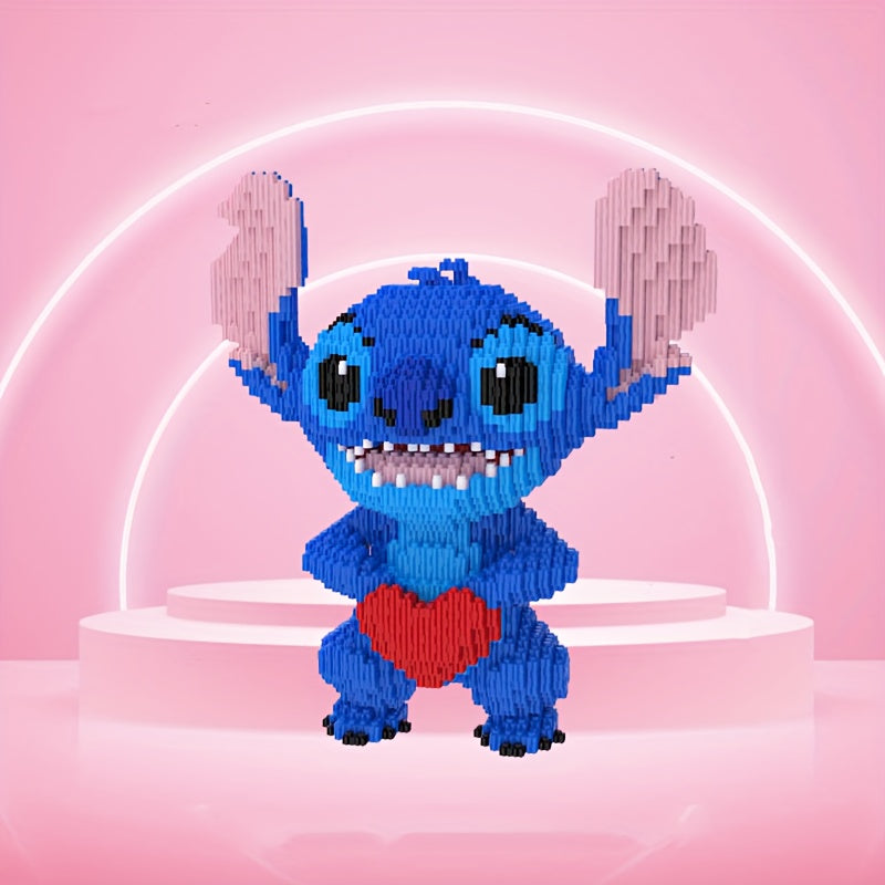 Disney Stitch Building Block Set - Educational Animation Building Blocks Room Decoration, Birthday Gift - No Batteries Required, Party Gifts, Handicraft Supplies Model