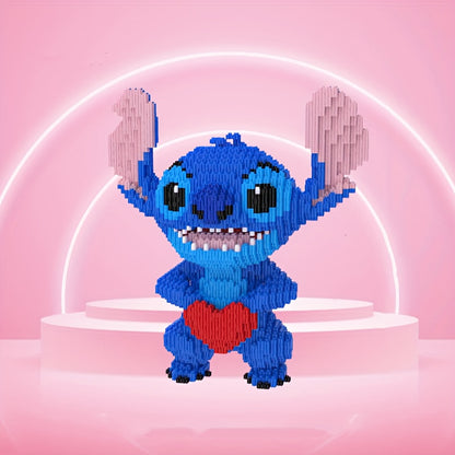 Disney Stitch Building Block Set - Educational Animation Building Blocks Room Decoration, Birthday Gift - No Batteries Required, Party Gifts, Handicraft Supplies Model