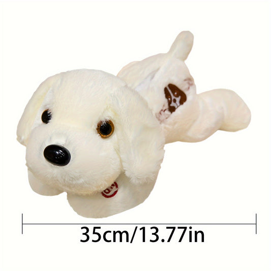 Soft Glow-in-the-Dark Plush Dog Toy - Stuffed Animal Companion in White, Pink, Blue, Yellow - Perfect for Home Decor & Gifts