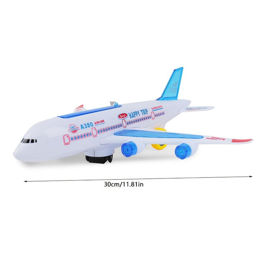 Cheng Rong Airbus A380 Model - Electric Light-Up Plane Toy, Multicolor with Realistic Details, Durable Plastic, Ideal for Collectors & Youngsters