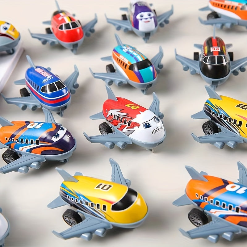6\u002F12\u002F24 Mini Cartoon Metal Pull-Back Airplane Toys for Birthday Party Gifts, Carnival Gifts, School Rewards, Piñata Fillers, And Gift Bags.