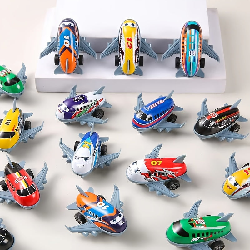 6\u002F12\u002F24 Mini Cartoon Metal Pull-Back Airplane Toys for Birthday Party Gifts, Carnival Gifts, School Rewards, Piñata Fillers, And Gift Bags.