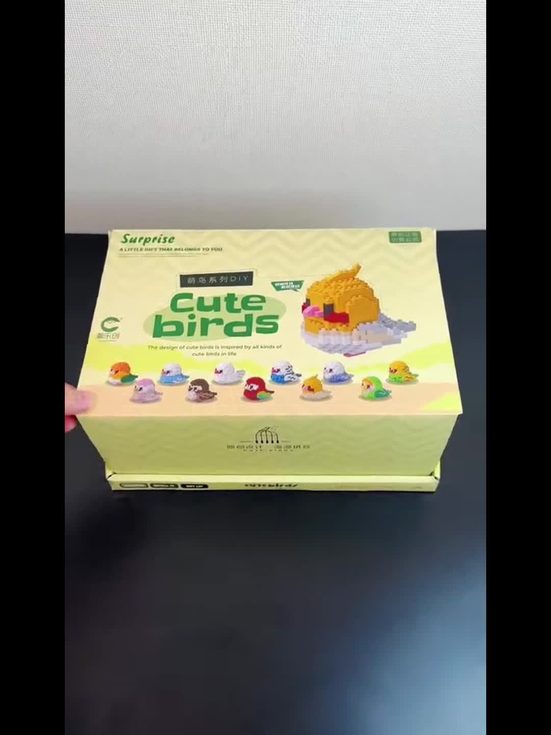 12pcs Mini Birds Building Blocks Set - Cute Animal Bricks for Youngsters, Educational Assembly Toy, Perfect Birthday or Christmas Gift