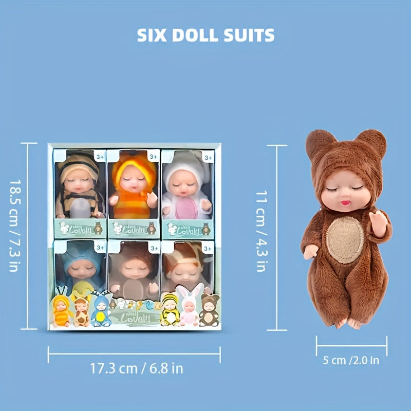 Cute 6pcs Fairy Princess Doll Set - 4.3\