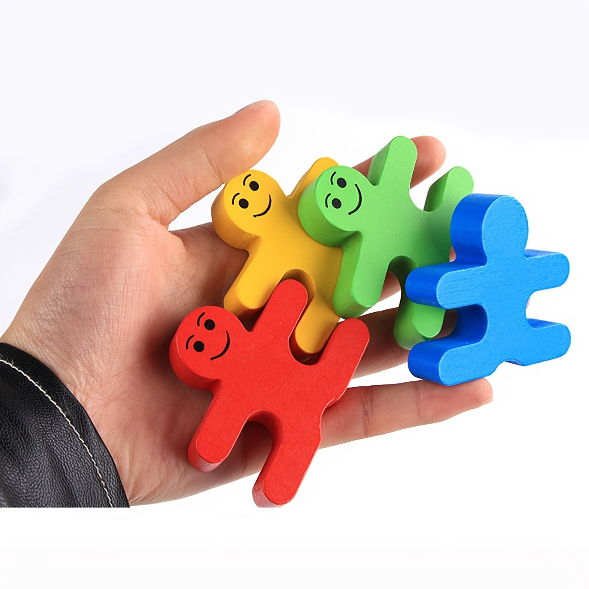 Colorful Wooden Building Blocks Kids Balance Thinking Training Mathematics Games Educational Toys for Children