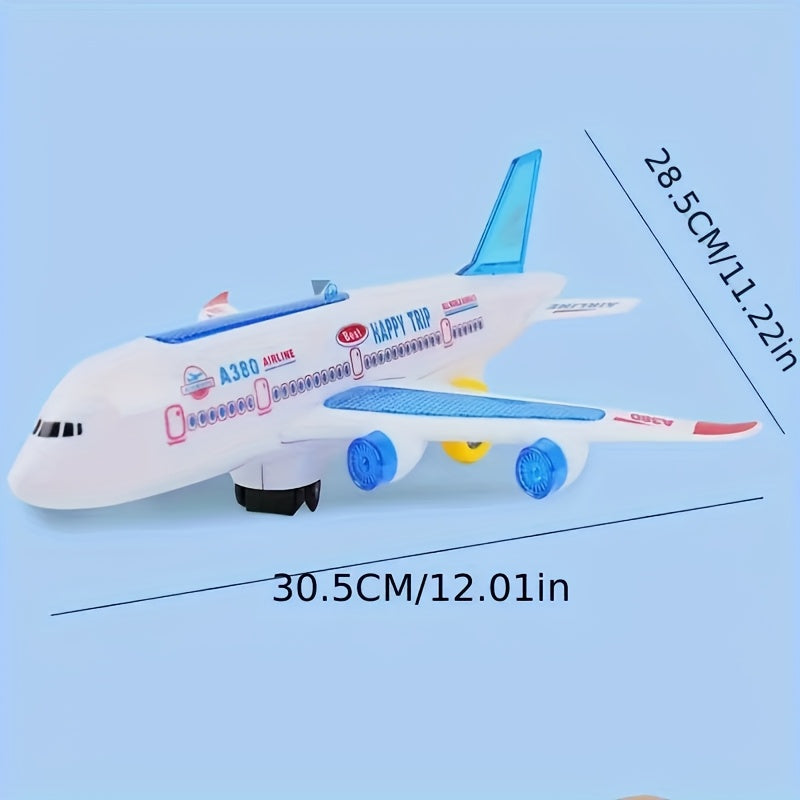Electric Airplane Toys, Light-Up Airplane Model Toys, Airplane Toys with Flashing Lights And Moving Wheels, Party Birthday Gifts