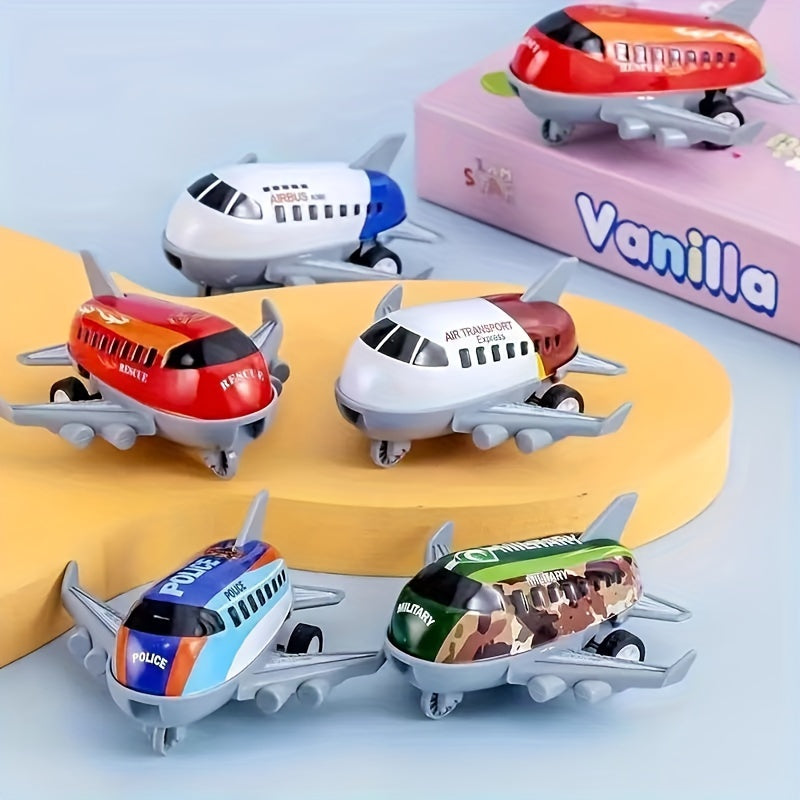 10 Pcs Mini Metal Airplane Set - Inertia-Powered, Battery-Free, Perfect for Party Favors & Stocking Stuffers, Christmas & Halloween Gifts