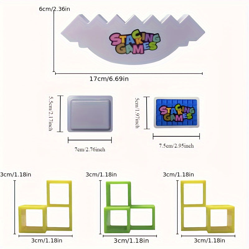 Fun Stacked Building Blocks Game for Building, Stacking and Balancing
