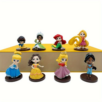 Movable Doll Models 8pcs\u002FSet Pocket Princess Doll Models - Movable, Cute, and Compact - for Home, Car, Desktop Decoration and Gifts