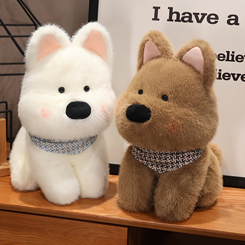 Kawaii Plush Toys Cute Kawaii 25cm\u002F9.84in Cartoon West Highland White Terrier Plush Toys - Western Highland Dog Stuffed Animals Plushies - Ideal Birthday or Holiday Gift for Halloween Christmas