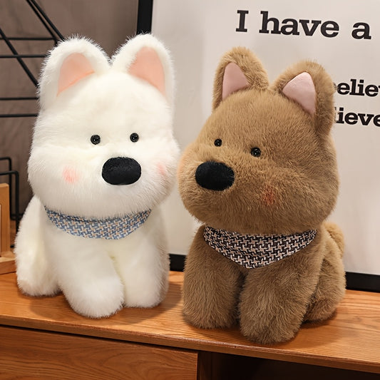 Kawaii Plush Toys Cute Kawaii 25cm\u002F9.84in Cartoon West Highland White Terrier Plush Toys - Western Highland Dog Stuffed Animals Plushies - Ideal Birthday or Holiday Gift for Halloween Christmas