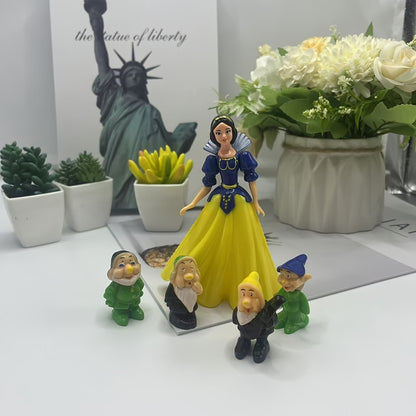 8pcs set of Snow White and the Seven Dwarfs dolls, gnome decorations, statues, handicrafts, garden decorations, baking scene decorations, holiday gifts