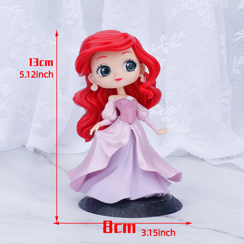 Pink Anime Mermaid Princess Decoration Ornament, Handmade, Other Plastic, for Party, Birthday Gift