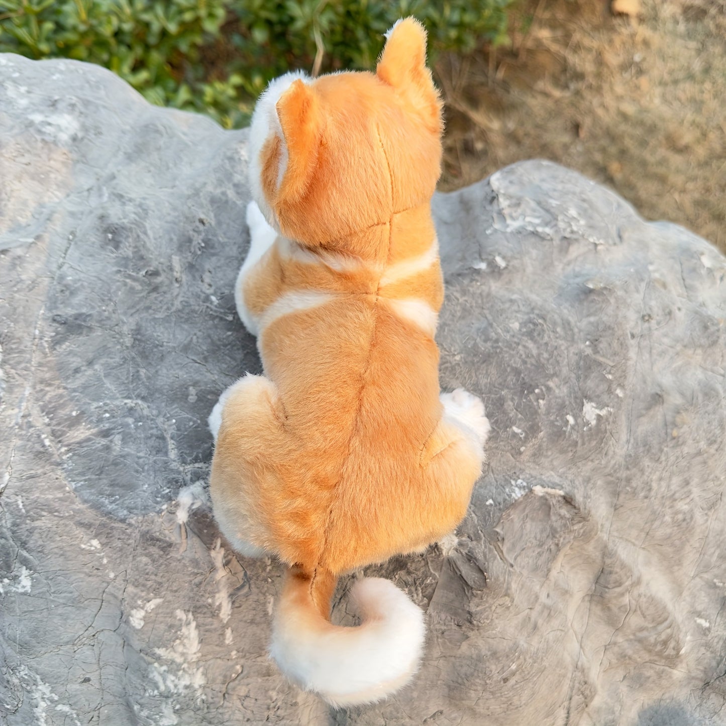 11.02in Realistic Akita Dog Plush Stuffed Toys Cute Animal Dog Doll Soft Puppy Toy For Kids Birthday Gift