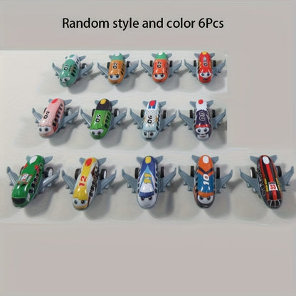 6\u002F12\u002F24 Mini Cartoon Metal Pull-Back Airplane Toys for Birthday Party Gifts, Carnival Gifts, School Rewards, Piñata Fillers, And Gift Bags.