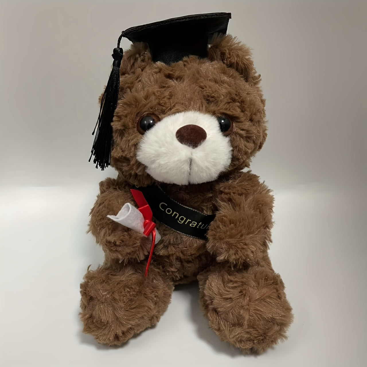1pc Graduation Plush Bear Figures, 9.06inch Polyester Stuffed Animal, Perfect for Halloween, Thanksgiving, Christmas, New Year, Valentine's, Mother'S Day, Carnival, Easter, Home, Office, Car, Outdoor Holiday Decor