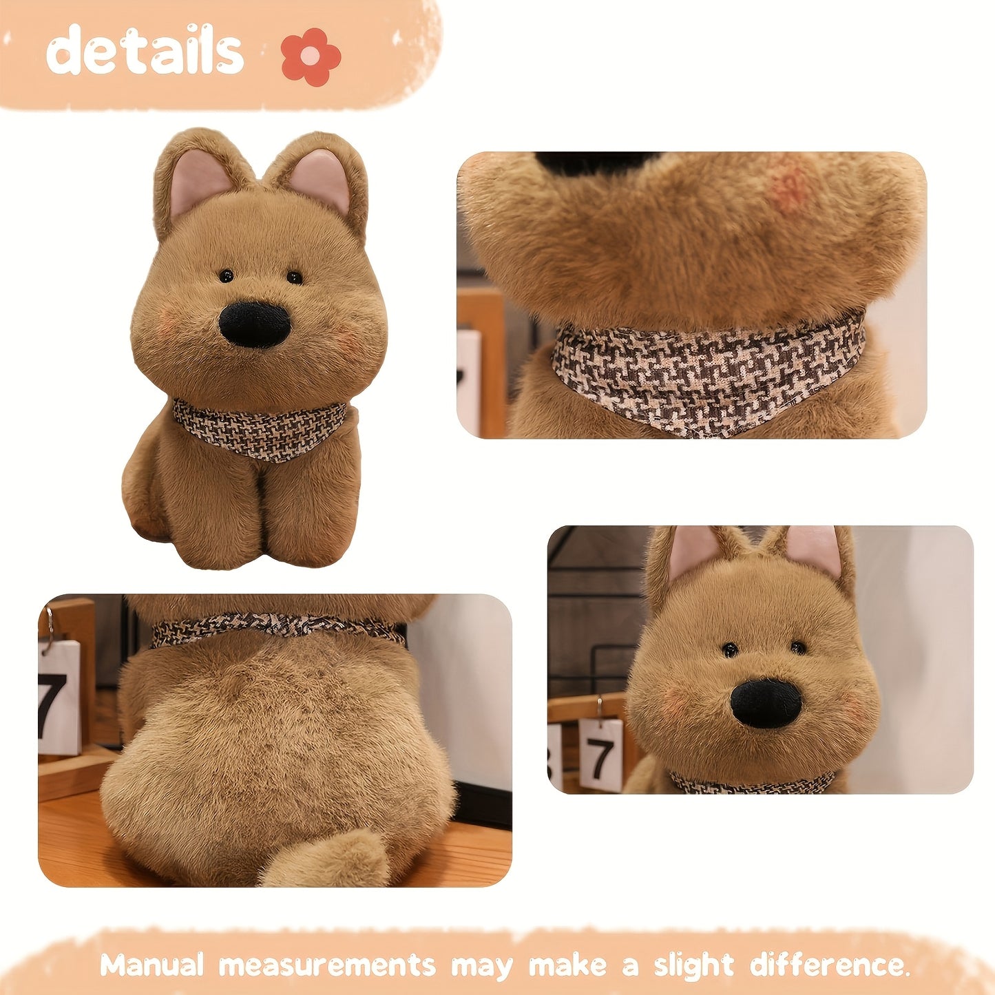 Kawaii Plush Toys Cute Kawaii 25cm\u002F9.84in Cartoon West Highland White Terrier Plush Toys - Western Highland Dog Stuffed Animals Plushies - Ideal Birthday or Holiday Gift for Halloween Christmas