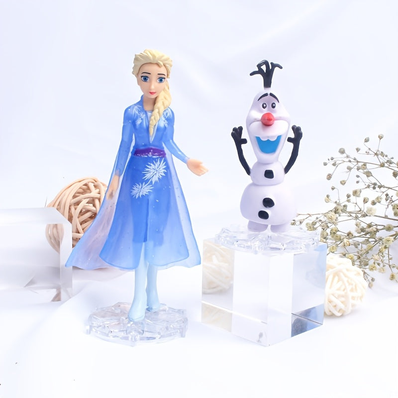 5pcs Disney Frozen PVC Collectible Figurine Set, Art Deco Style, Anime Theme, Versatile Room Decor, Ideal for Birthday Cake, Office Desk, Holiday Party Accessories - Christmas, Thanksgiving, Graduation