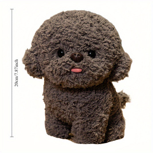 1pc Yyds! Cute Tongued Puppy Plush Toy, Playful Teddy Bear Stuffed Animal, Soft Polyester Fiber, Soothing Doll, Perfect Birthday Gift, Stuffed Plushies