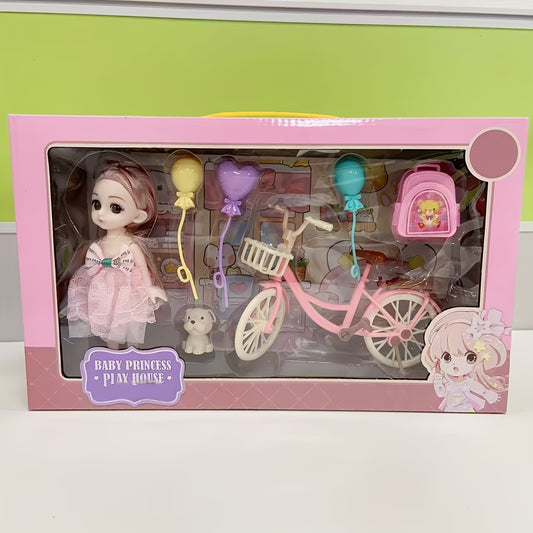 Princess Fashion Doll Gift Set Plastic, with Gift Box, for Gift, Small Decoration