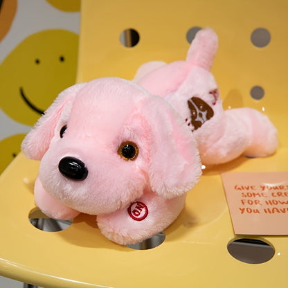 Soft Glow-in-the-Dark Plush Dog Toy - Stuffed Animal Companion in White, Pink, Blue, Yellow - Perfect for Home Decor & Gifts