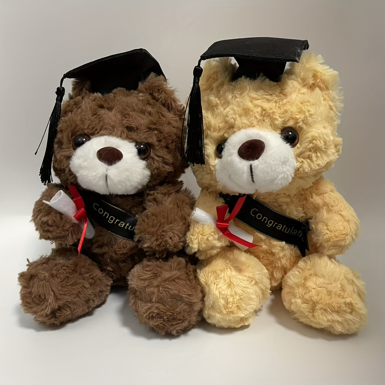1pc Graduation Plush Bear Figures, 9.06inch Polyester Stuffed Animal, Perfect for Halloween, Thanksgiving, Christmas, New Year, Valentine's, Mother'S Day, Carnival, Easter, Home, Office, Car, Outdoor Holiday Decor