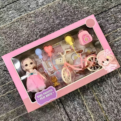 Princess Fashion Doll Gift Set Plastic, with Gift Box, for Gift, Small Decoration
