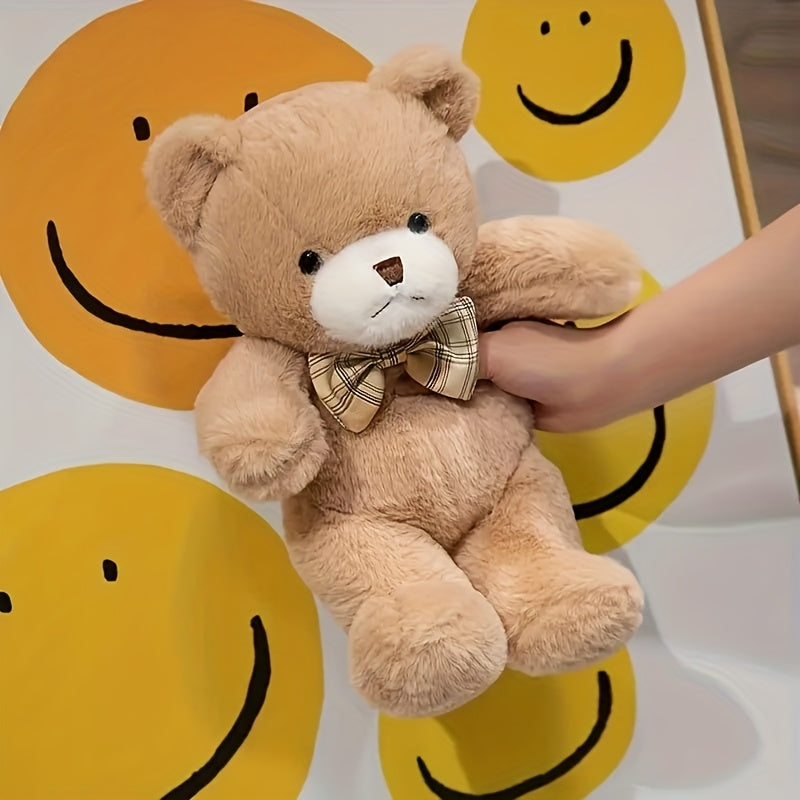 1pc, Cute Cartoon Teddy Bear Plush Toy, Soft Plush Animal Teddy Bear, Plush Toy, Doll Perfect Birthday Gift, Beautiful Home Decoration Plush Bear for Girls and Boys