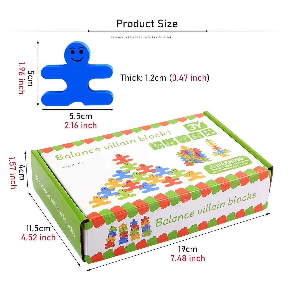 Colorful Wooden Building Blocks Kids Balance Thinking Training Mathematics Games Educational Toys for Children