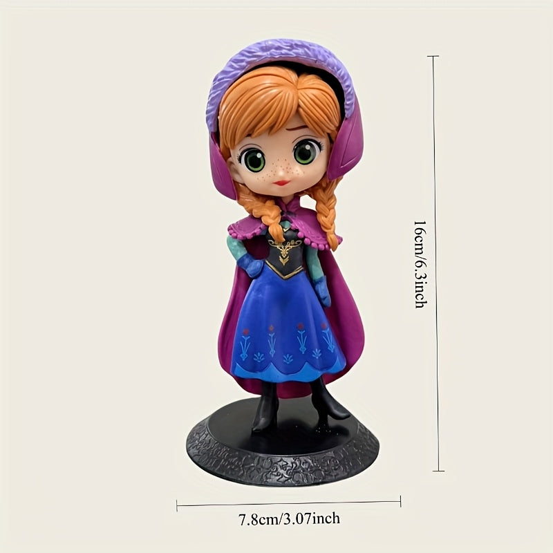 1pc of Disney'S 5 Styles of Elsa, Alice, And Anna Princess Figurines for Cake Decoration, Made of PVC Material, Suitable for Home Display.