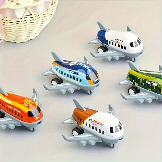 10 Pcs Mini Metal Airplane Set - Inertia-Powered, Battery-Free, Perfect for Party Favors & Stocking Stuffers, Christmas & Halloween Gifts