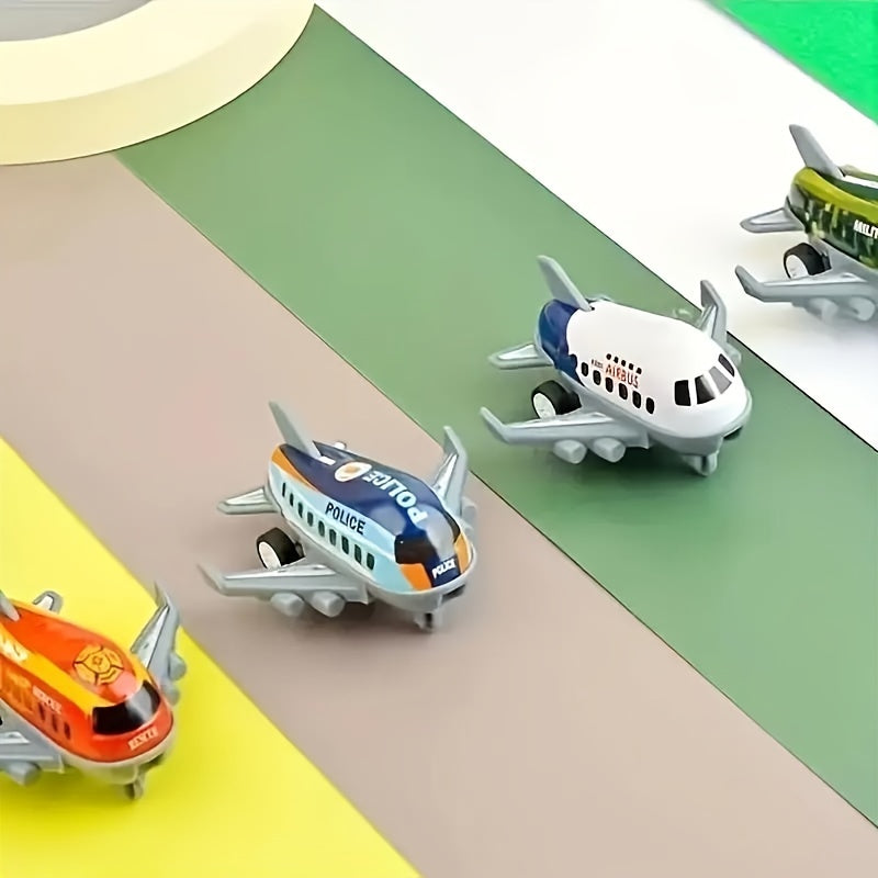 10 Pcs Mini Metal Airplane Set - Inertia-Powered, Battery-Free, Perfect for Party Favors & Stocking Stuffers, Christmas & Halloween Gifts