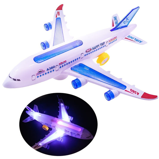 Cheng Rong Airbus A380 Model - Electric Light-Up Plane Toy, Multicolor with Realistic Details, Durable Plastic, Ideal for Collectors & Youngsters