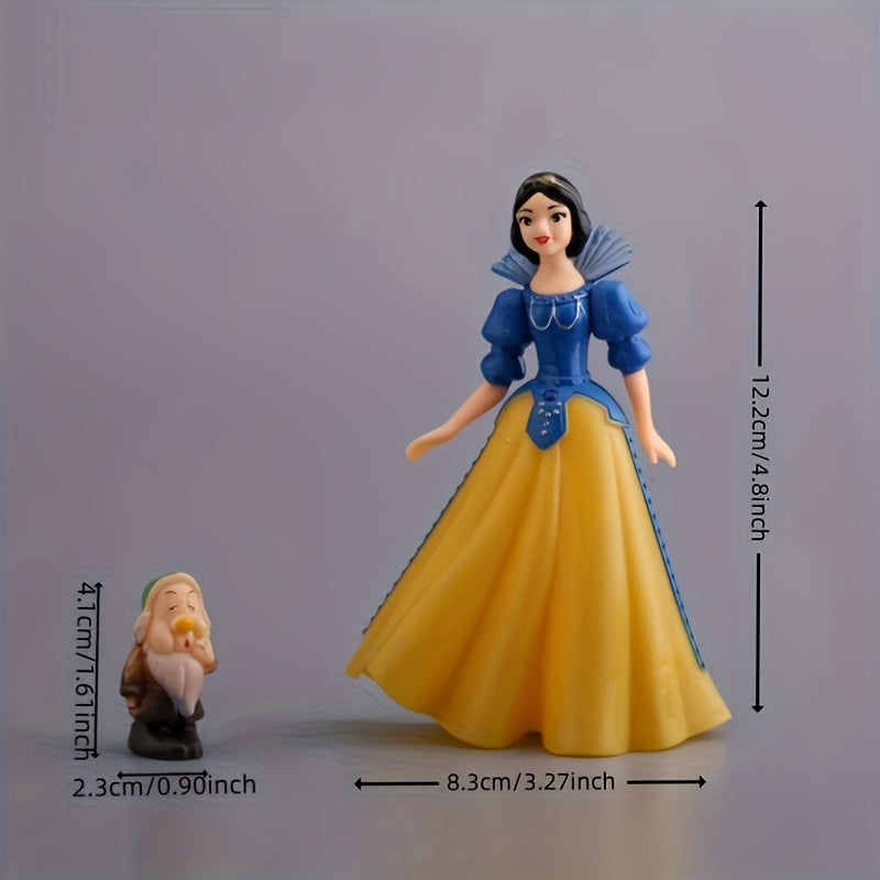 8pcs set of Snow White and the Seven Dwarfs dolls, gnome decorations, statues, handicrafts, garden decorations, baking scene decorations, holiday gifts