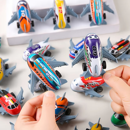 6\u002F12\u002F24 Mini Cartoon Metal Pull-Back Airplane Toys for Birthday Party Gifts, Carnival Gifts, School Rewards, Piñata Fillers, And Gift Bags.