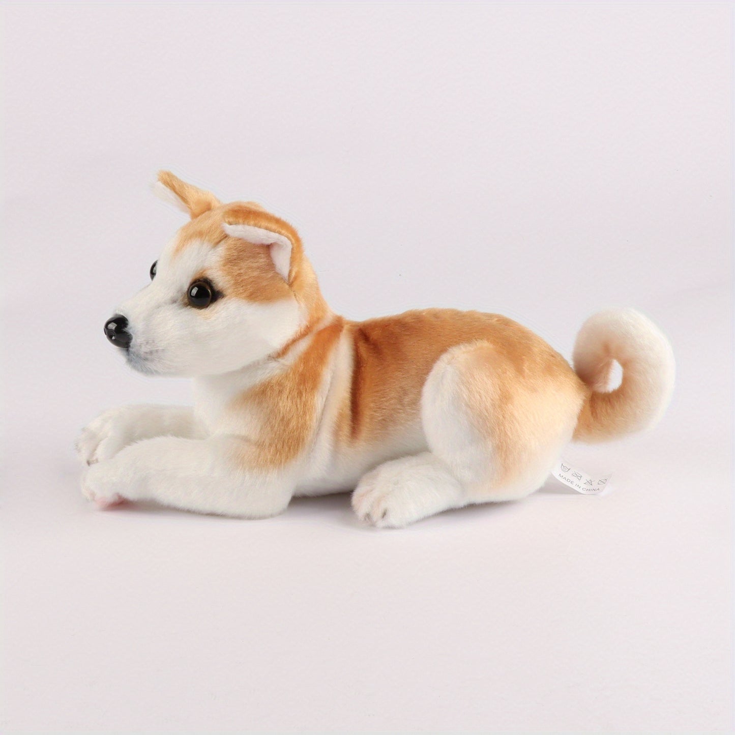 11.02in Realistic Akita Dog Plush Stuffed Toys Cute Animal Dog Doll Soft Puppy Toy For Kids Birthday Gift
