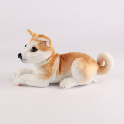 11.02in Realistic Akita Dog Plush Stuffed Toys Cute Animal Dog Doll Soft Puppy Toy For Kids Birthday Gift