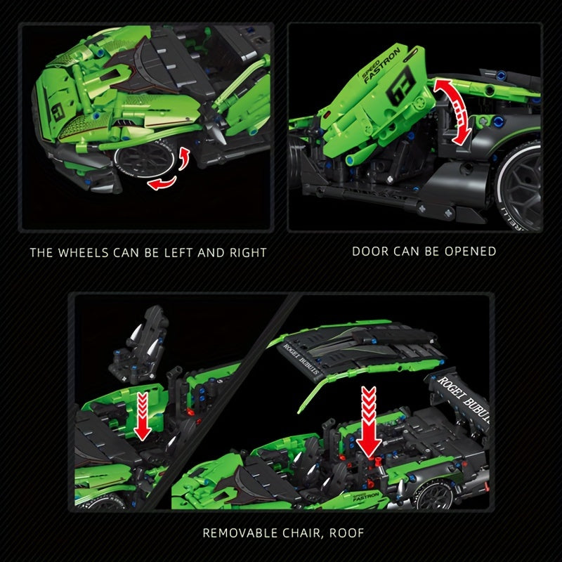 1644pcs Technical Super Sport Car Building Blocks City Speed Famous Racing Vehicle Model Assemble Bricks Toys Birthday Gifts