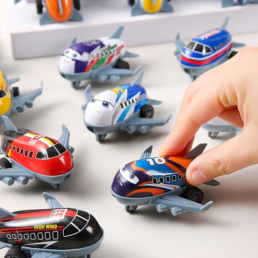 6\u002F12\u002F24 Mini Cartoon Metal Pull-Back Airplane Toys for Birthday Party Gifts, Carnival Gifts, School Rewards, Piñata Fillers, And Gift Bags.