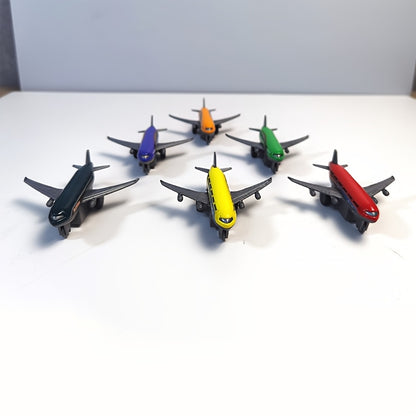 4pcs Pull-Back Airplane Toy Set, Realistic Plastic Airplanes, Durable Play Airplanes for Kids, with Pull-Back Function, for Boys, Ages 3-6, Ideal for Christmas and Birthday Gifts