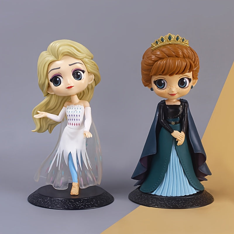 2pcs set Elsa and Anna Princess series daily holiday party table decorations, ideal gift for friends, four-generation princess Elsa crown, Anna holiday gift