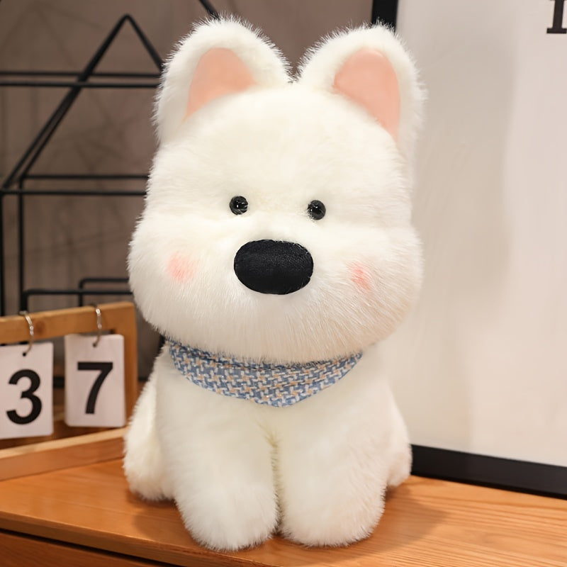 Kawaii Plush Toys Cute Kawaii 25cm\u002F9.84in Cartoon West Highland White Terrier Plush Toys - Western Highland Dog Stuffed Animals Plushies - Ideal Birthday or Holiday Gift for Halloween Christmas