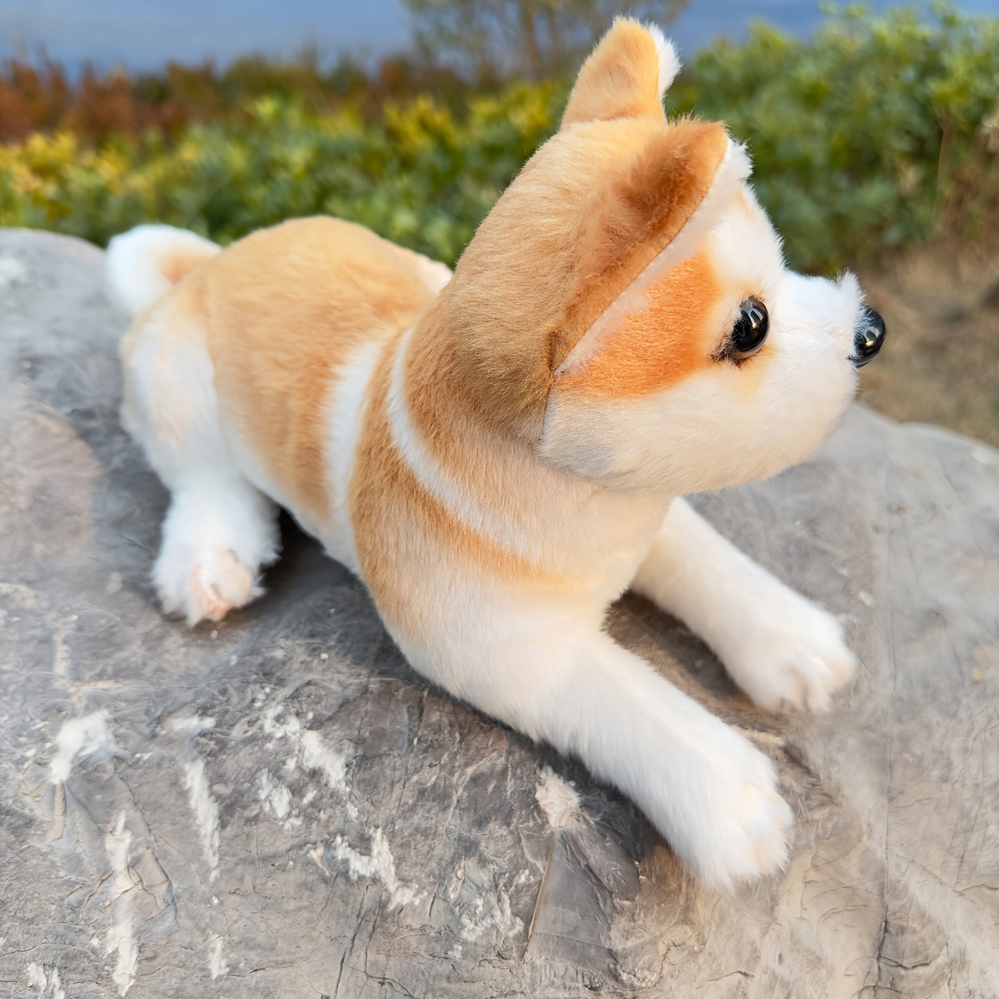 11.02in Realistic Akita Dog Plush Stuffed Toys Cute Animal Dog Doll Soft Puppy Toy For Kids Birthday Gift