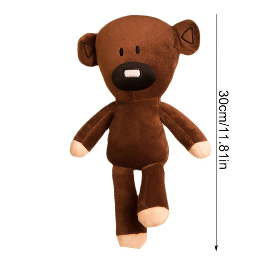 Cuddly Brown Teddy Bear Plush Toy - 11.81'' Soft Polyester Stuffed Animal, Perfect for Birthday & Christmas Gifts, Home Decor