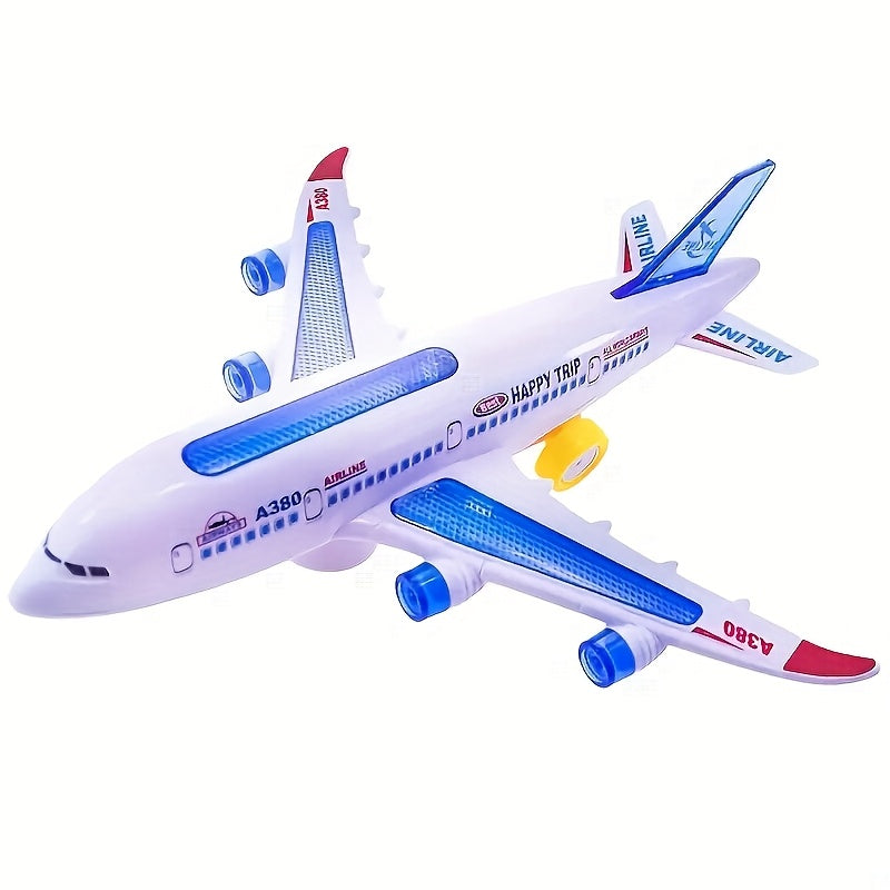 Electric Airplane Toys, Light-Up Airplane Model Toys, Airplane Toys with Flashing Lights And Moving Wheels, Party Birthday Gifts
