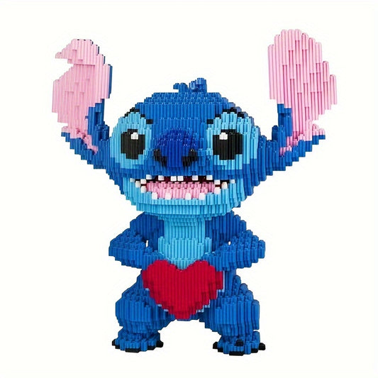 Disney Stitch Building Block Set - Educational Animation Building Blocks Room Decoration, Birthday Gift - No Batteries Required, Party Gifts, Handicraft Supplies Model
