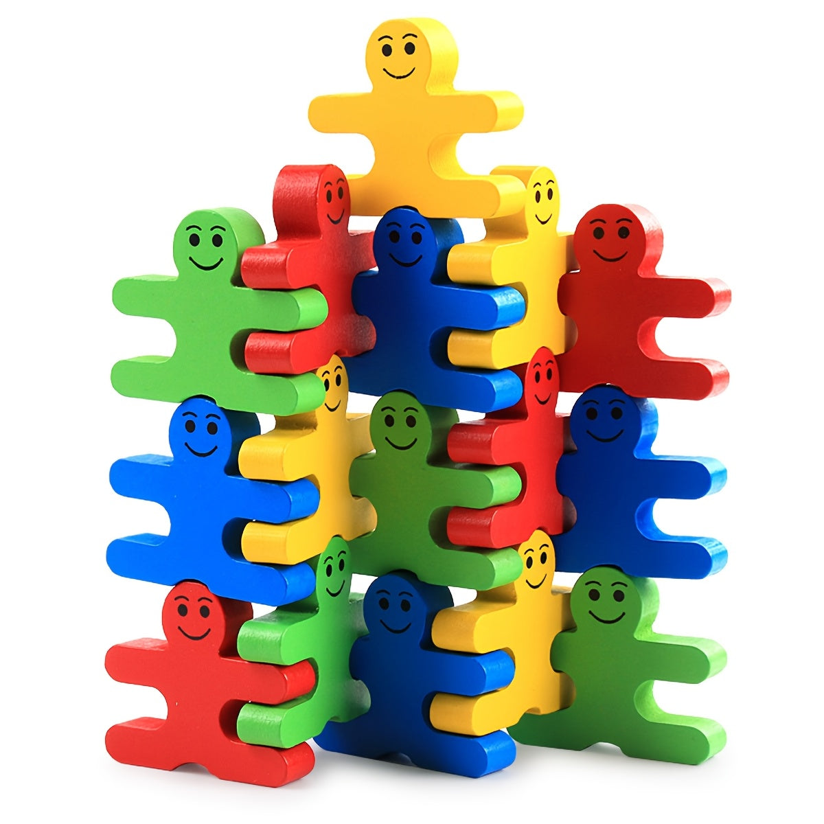 Colorful Wooden Building Blocks Kids Balance Thinking Training Mathematics Games Educational Toys for Children