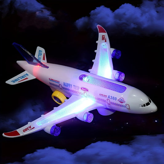 Electric Airplane Toys, Light-Up Airplane Model Toys, Airplane Toys with Flashing Lights And Moving Wheels, Party Birthday Gifts